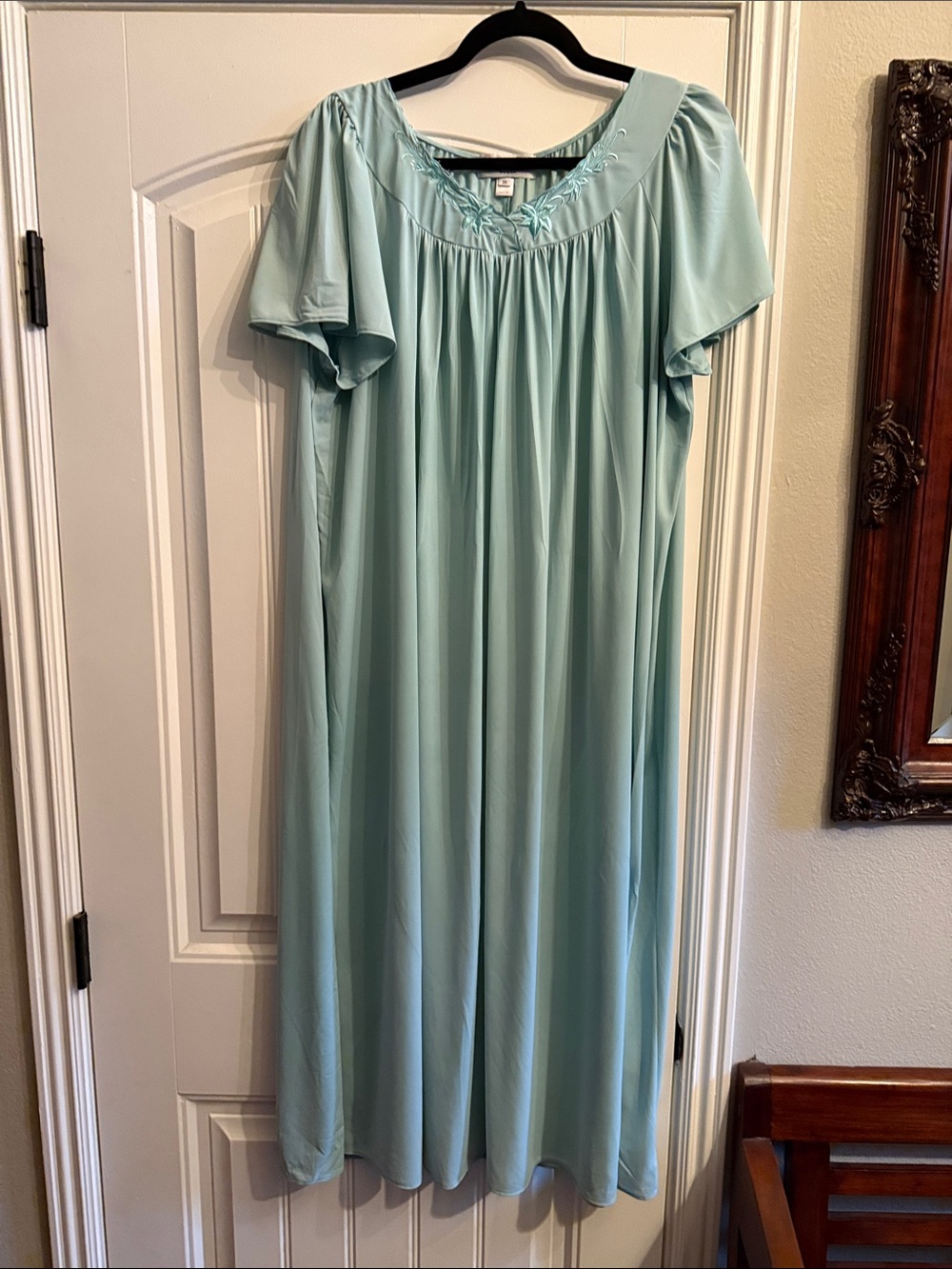 Miss Elaine Light Green Maxi Nightgown